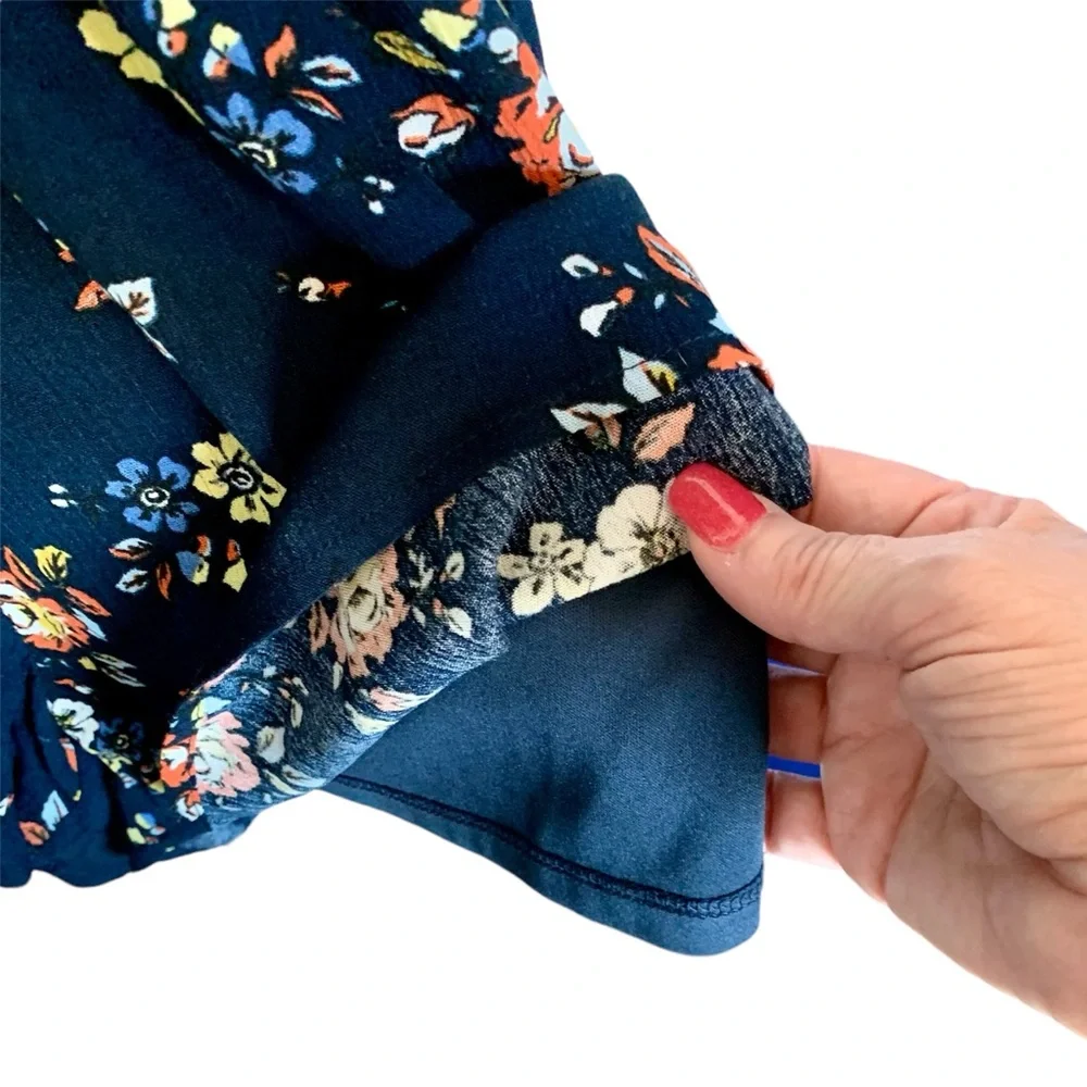 Floral Romper Navy Blue *Adorable* from One Clothing